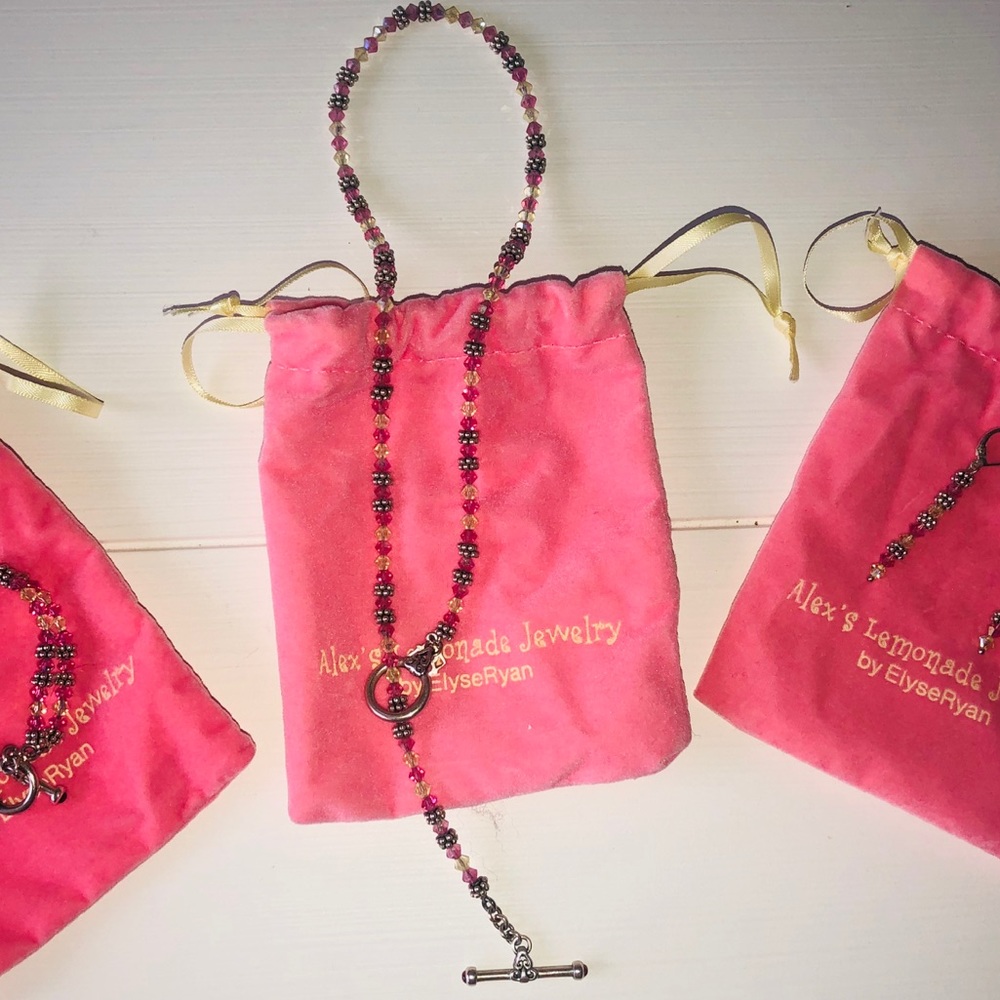 ELYSE RYAN NECKLACE STERLING SLIVER & CRYSTAL